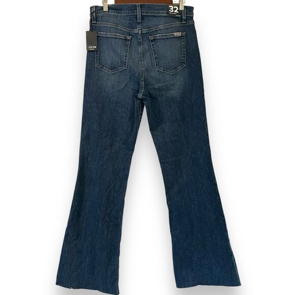 NWT Joe’s Jeans Flawless High Rise Flare Women’s 32 Dark Wash Raw Hem Stretch - Picture 8 of 10